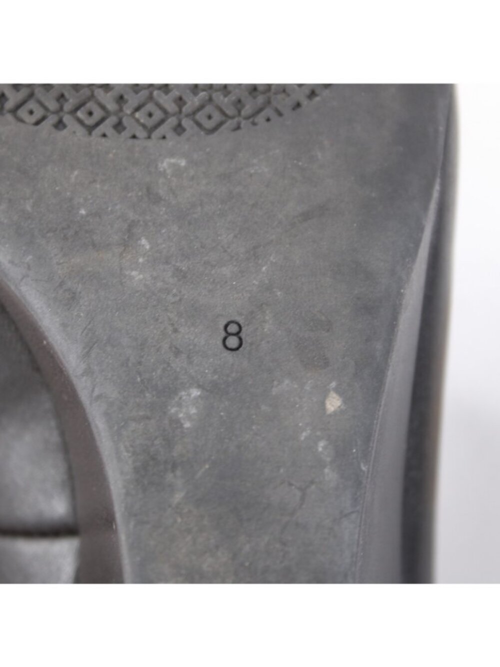 Tory Burch Wedge Heels Sz 8 Black Gold Hardware Leather 2.5 Wedge Logo Heels - Picture 9 of 9